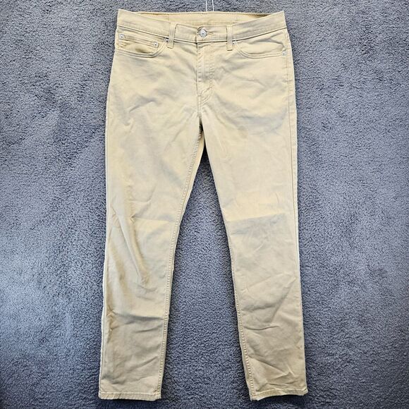 Levis 511 Jeans Mens Size 34x34 Beige‎ Slim Stretch - Picture 1 of 12